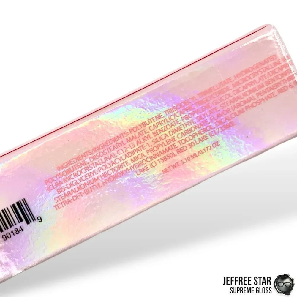 JEFFREE STAR EVERYBODY KNOWS SUPREME GLOSS FULL PIGMENT LIP COLOR IN RED ORANGE